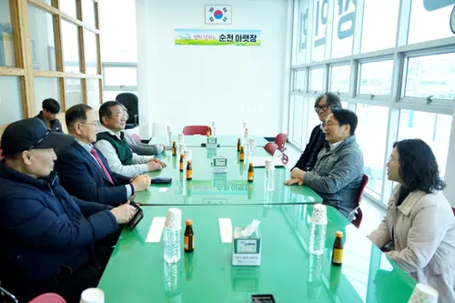 광주시장 순천 전통시장 방문, '광주전남 행정통합' 비전 공유