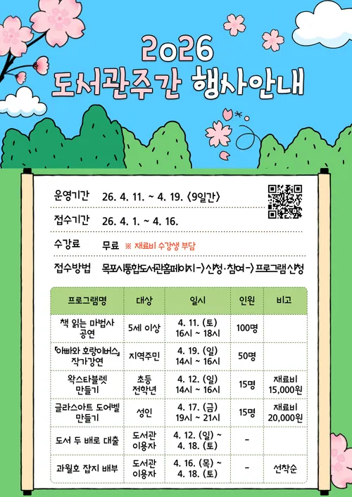 목포어울림도서관, 도서관의 날 맞아 마술·강연 등 문화축전 열려