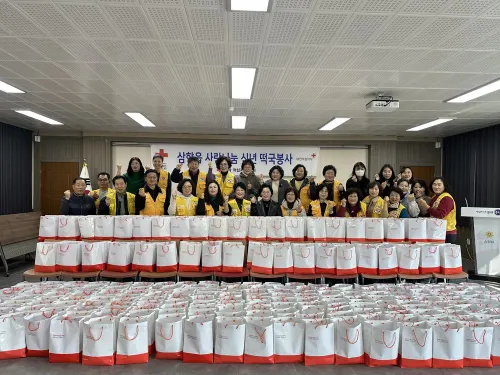 남악적십자봉사회, 설 명절 앞두고 취약계층에 따뜻한 떡국떡 전달