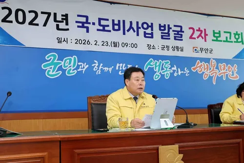 무안군, 2027년 국·도비 1,800억원 확보 위한 사업 발굴 나서